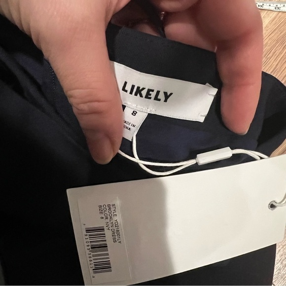 NWT Likely Brooklyn Fitted Midi Dress in Navy - Picture 9 of 14